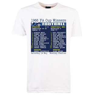 1966 FA Cup Final (Everton) Retrotext T-Shirt - White