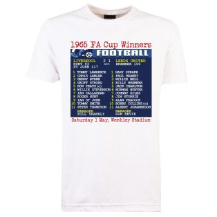 1965 FA Cup Final (Liverpool) Retrotext T-Shirt - White
