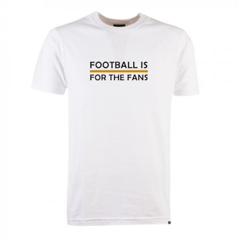 Amber Football is for the Fans - White T-Shirt