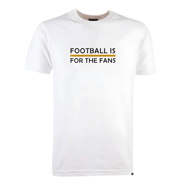 Amber Football is for the Fans - White T-Shirt