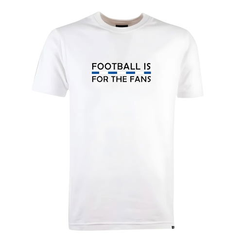 Blue/White Football is for the Fans - White T-Shirt  Blue/White Football is for the Fans - White T-Shirt