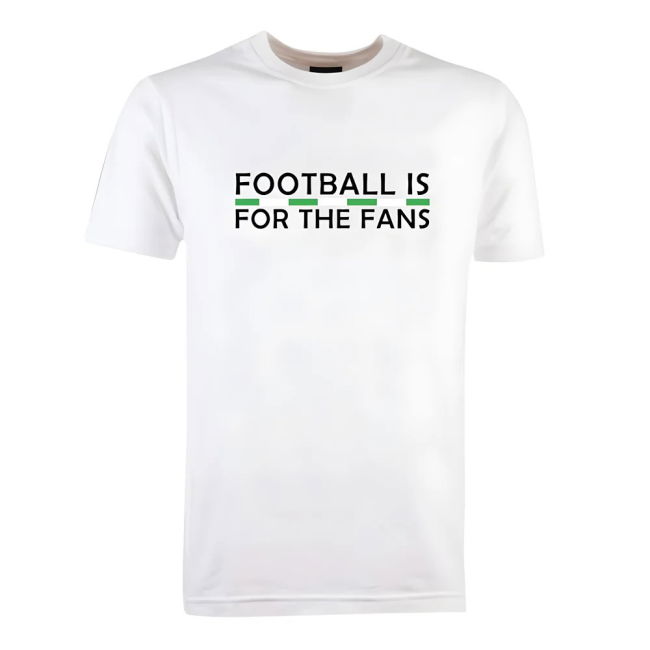 Green/White Football is for the Fans - White T-Shirt