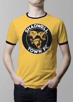 Shadwell Town T-shirt - Amber/Black Ringer