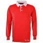 TOFFS Classic Retro Red Rugby Style Long Sleeve Shirt