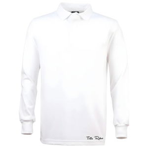 TOFFS Classic Retro White Long Sleeve Rugby Style Shirt