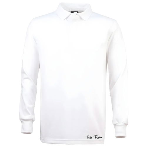 TOFFS Classic Retro White Long Sleeve Rugby Style Shirt