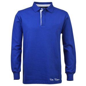 TOFFS Classic Retro Royal Blue Rugby Style Long Sleeve Shirt