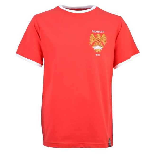 Manchester Reds 1958 12th Man T-Shirt - Red/White Ringer