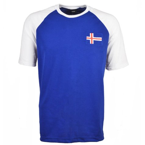Iceland Raglan Sleeve Royal/White T-Shirt