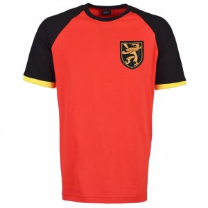 Belgium Raglan Red with Black/Yellow Sleeve T-Shirt