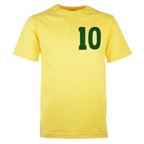 Brazil No 10 Pele Yellow T-Shirt