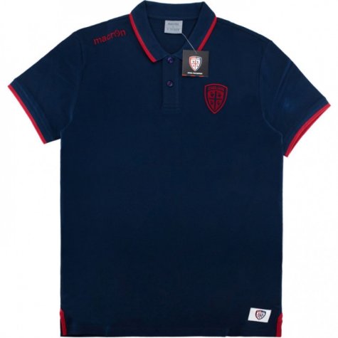 2016-2017 Cagliari Macron Polo Shirt (Navy)