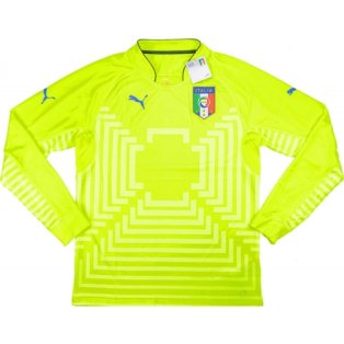 2014-15 Italy Puma Authentic Home Long Sleeve Goalkeeper Shirt