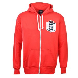 England Football Club Zipped Hoodie - Red