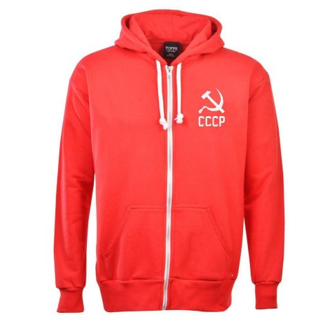 Soviet Union (CCCP) Zipped Hoodie - Red