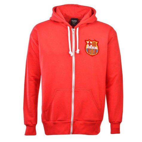 Barcelona Football Club Zipped Hoodie - Red