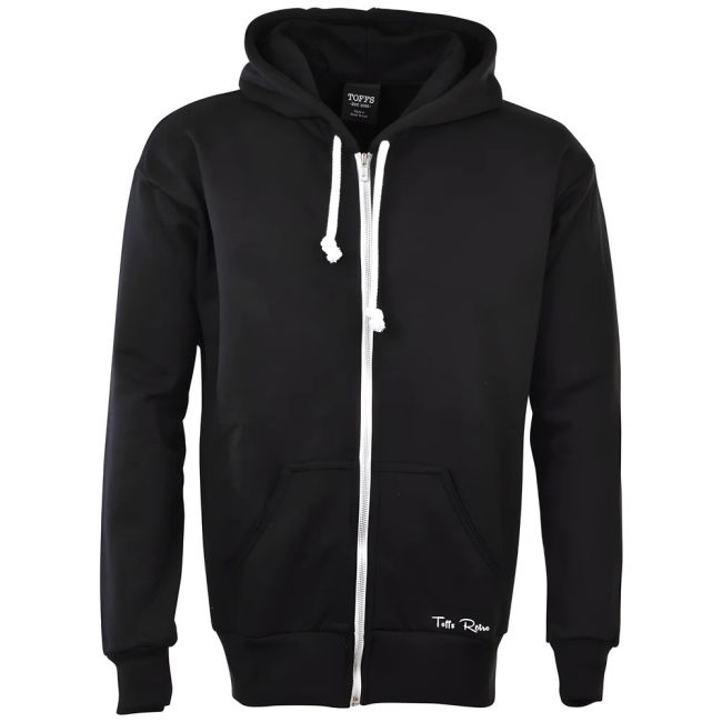 Toffs Retro Black Zipped Hoodie