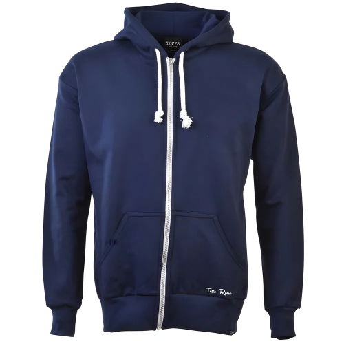 Toffs Retro Navy Zipped Hoodie
