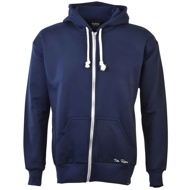 Toffs Retro Navy Zipped Hoodie