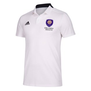 2018 Orlando City Adidas Coaches Polo Shirt (White)