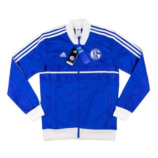 2013-14 Schalke Adidas Anthem Jacket (Blue)