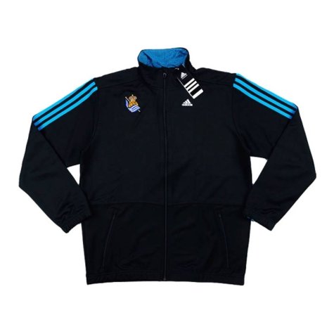 2014-15 Real Sociedad Adidas Anthem Jacket (Black)