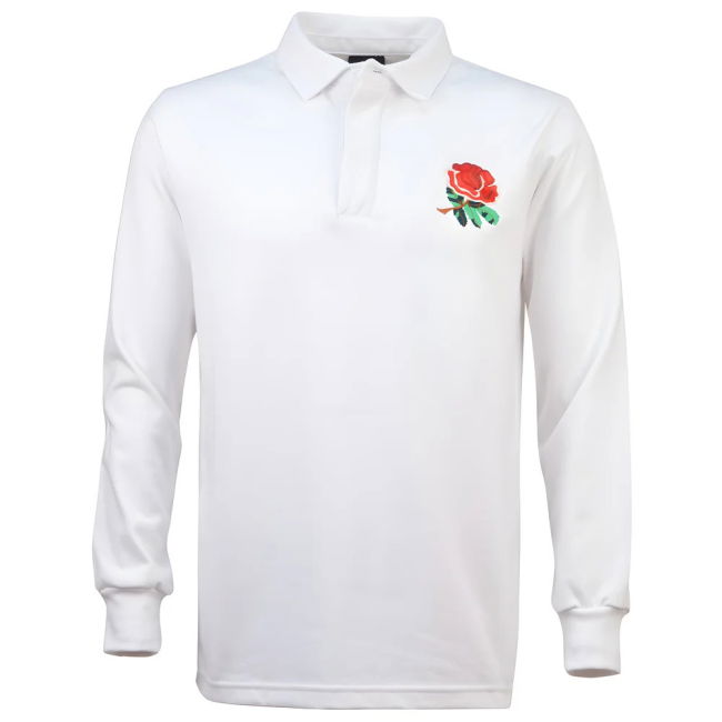 England 1980's Vintage Kids Rugby Shirt