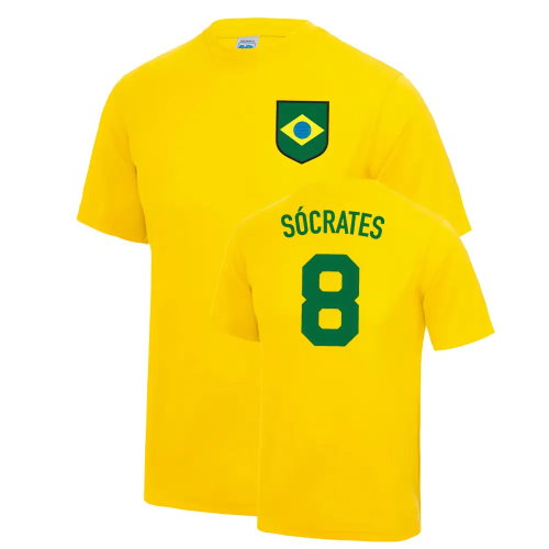 Scrates Brazil World Cup Football Fancy Dress Player T Shirt