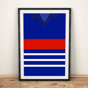 France 1984 Football Shirt Art Print