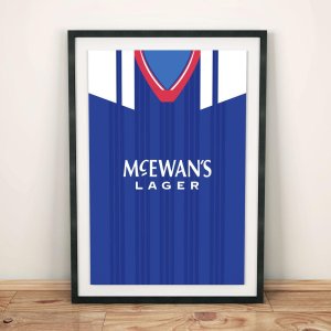Rangers 1994 Football Shirt Art Print