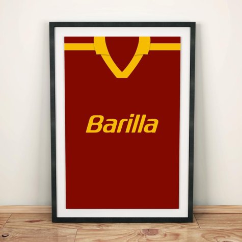 Roma 1991 Football Shirt Art Print