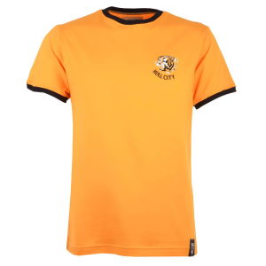 Kids Hull City T-Shirt - Amber/Black Ringer