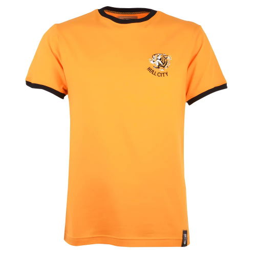 Kids Hull City T-Shirt - Amber/Black Ringer