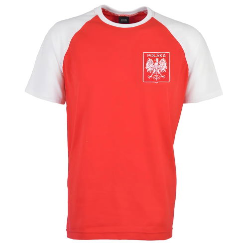 Kids Poland Raglan Sleeve Red/White T-Shirt