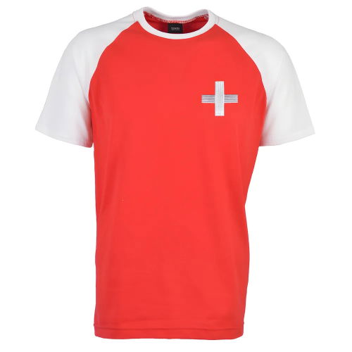 Kids Switzerland Raglan Sleeve Red/White T-Shirt