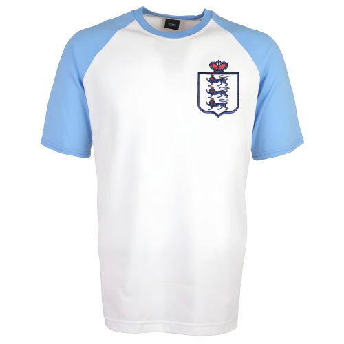 Kids England Raglan Sleeve White/Sky T-Shirt