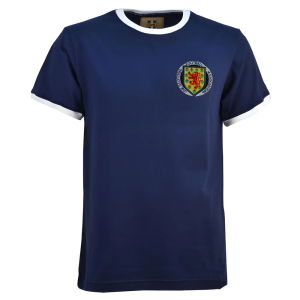 Kids Scotland 1970's Navy/White T-Shirt
