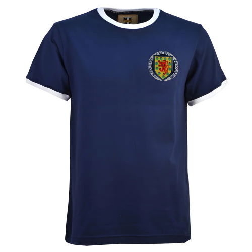 Kids Scotland 1970's Navy/White T-Shirt
