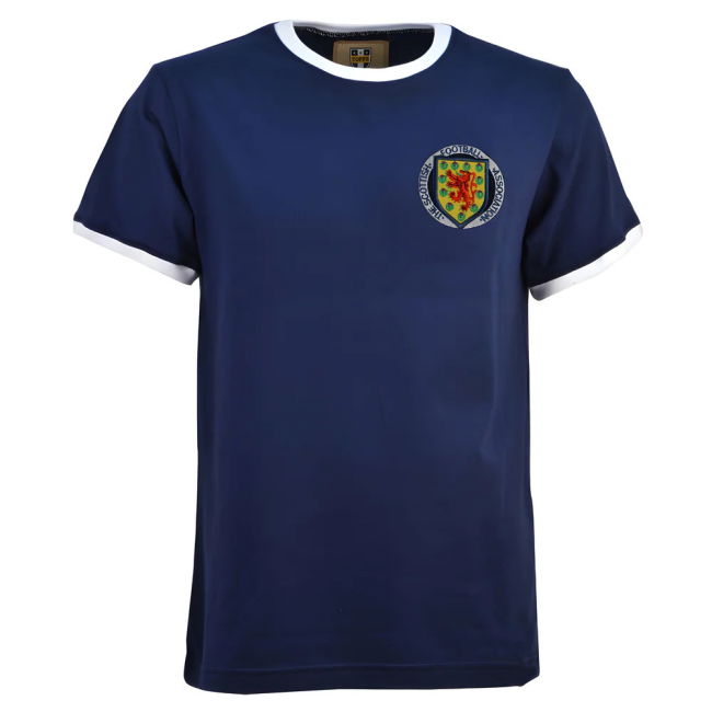 Kids Scotland 1970's Navy/White T-Shirt