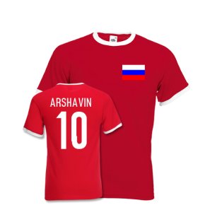 Andrei Arshavin Russia Ringer Tee (red)