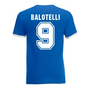 Mario Balotelli Italy Ringer Tee (blue)