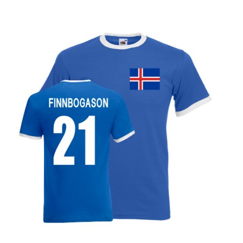 Alfreo Finnbogason Iceland Ringer Tee (blue)
