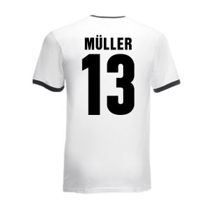 Thomas Muller Germany Ringer Tee (white-black)