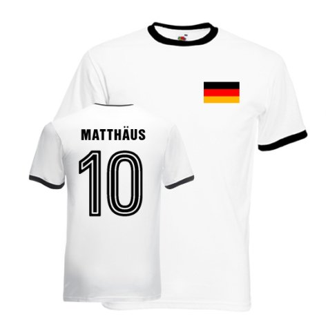 Lothar Matthaus Germany Ringer Tee (white-black)