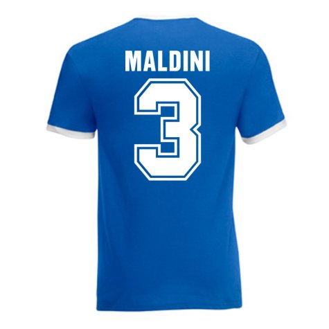 Paolo Maldini Italy Ringer Tee (blue)