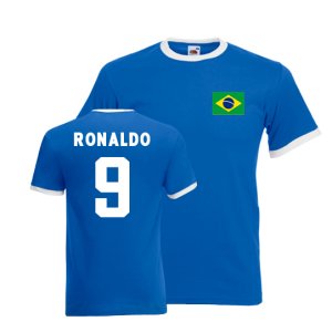 Ronaldo Brazil Ringer Tee (blue)