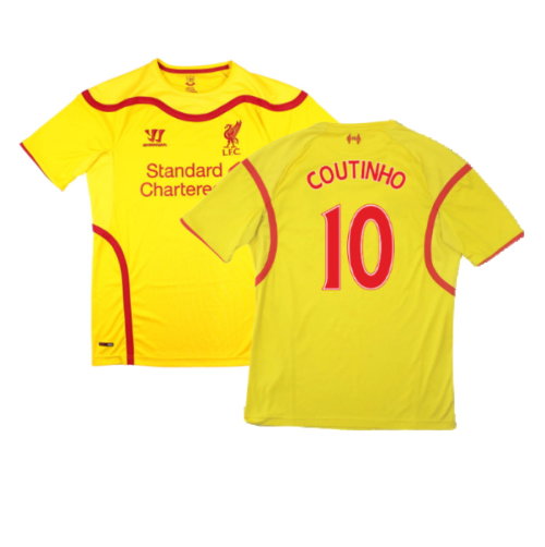 2014-15 Liverpool Warrior Away Shirt (Mint) (COUTINHO 10)