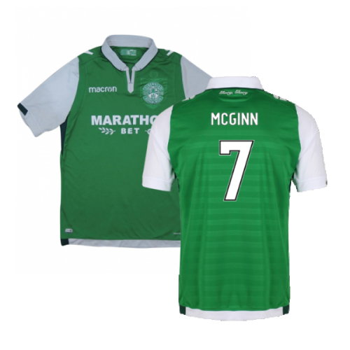 2017-18 Hibernian Home Shirt (XL) (Excellent) (McGinn 7)