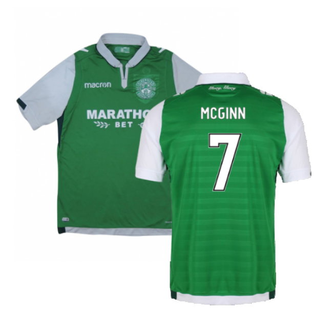 2017-18 Hibernian Home Shirt (XL) (Excellent) (McGinn 7)