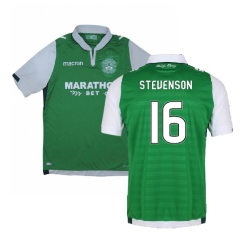 2017-18 Hibernian Home Shirt (XL) (Excellent) (Stevenson 16)